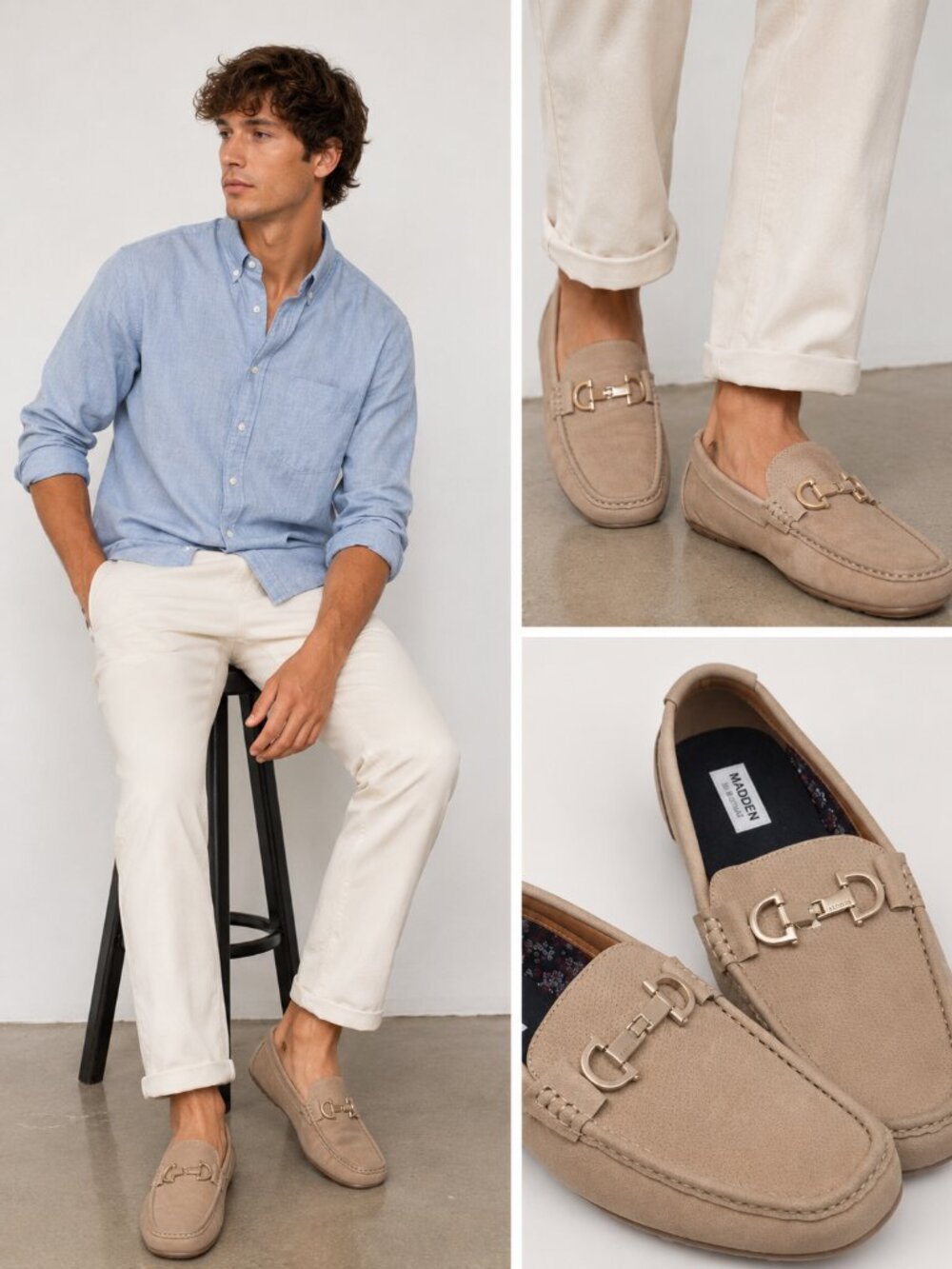 Madden Men M Seilix Driving Loafers Moc Toe Slip On Shoes NWT